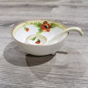 Vintage Nippon Condiment Bowl & Spoon
